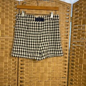 Classic Navy and White Checkered Women's Shorts Banned Apparel Size Small